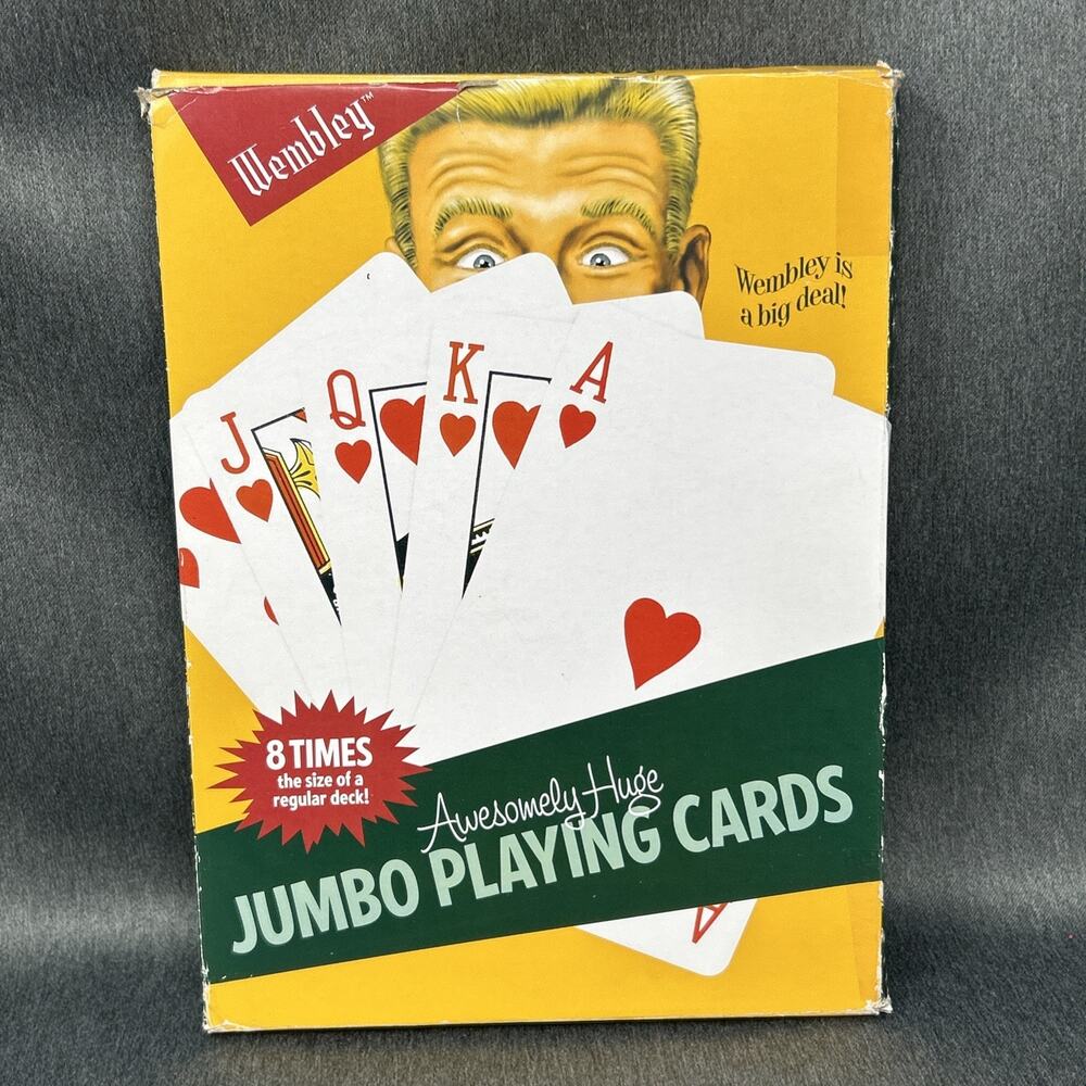Wembley Awesomely Huge Jumbo Playing Cards Giant Deck 8x11 Novelty Game Poker
